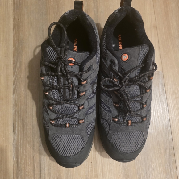 EUC Merrell Beluga Black and Gray Mesh Athletic Vibram Performance Hiking Shoes - Picture 3 of 6
